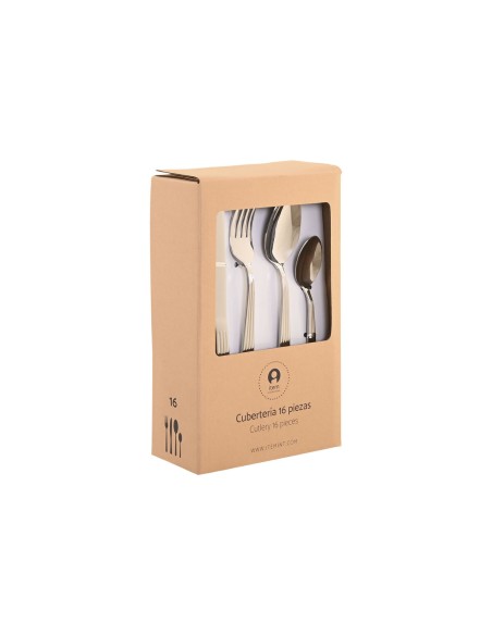 Couverts Home ESPRIT Argenté Acier inoxydable 15 x 7 x 24 cm 16 Pièces –  (Couteau De Cuisine) | STORE PRO SHOP 