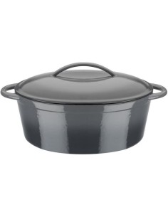 Cocotte fonte massive - GSW - GREY SHADOW - 33 x 25 cm - Ovale - Induction - Gris