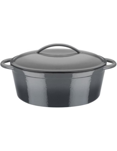 Cocotte fonte massive - GSW - GREY SHADOW - 33 x 25 cm - Ovale - Induction - Gris – GSW (Cocotte) | STORE PRO SHOP 