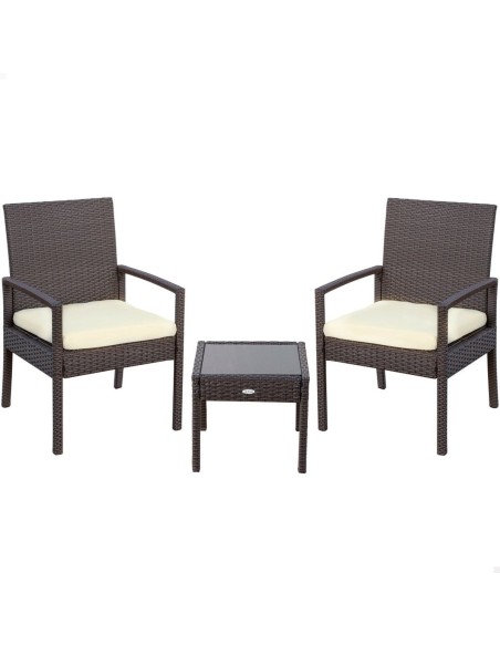 Ensemble Table avec 2 Sièges Aktive –  (Salon De Jardin - Ensemble Table Chaise Fauteuil De Jar) | STORE PRO SHOP 