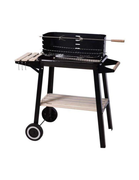 Roues de barbecue au charbon de bois (54 x 34 x 6.5 cm) – BIGBUY BBQ (Barbecue) | STORE PRO SHOP 