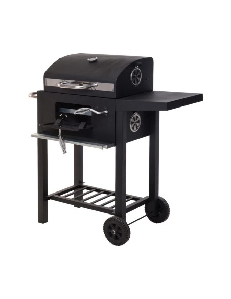 Barbecue à Charbon avec Couvercle et Roulettes 48,5 x 36 x 96 cm Noir – BIGBUY BBQ (Barbecue) | STORE PRO SHOP 