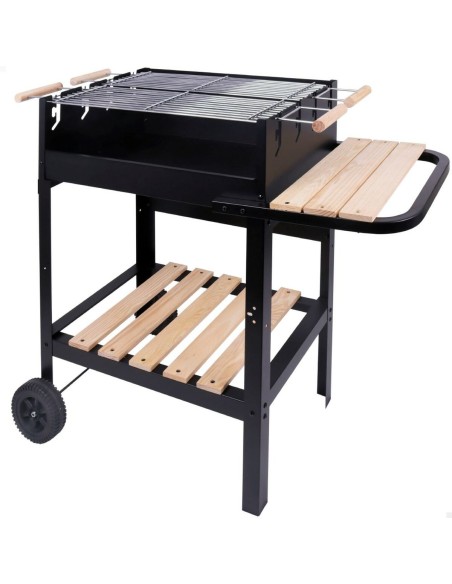 Roues de barbecue au charbon de bois Aktive Noir 100,5 x 88,5 x 40 cm –  (Barbecue) | STORE PRO SHOP 