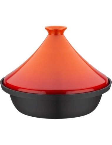 Tajine fonte massive - GSW - 30 x 22 cm - Couvercle céramique - Induction - Orange – GSW (Cocotte) | STORE PRO SHOP 