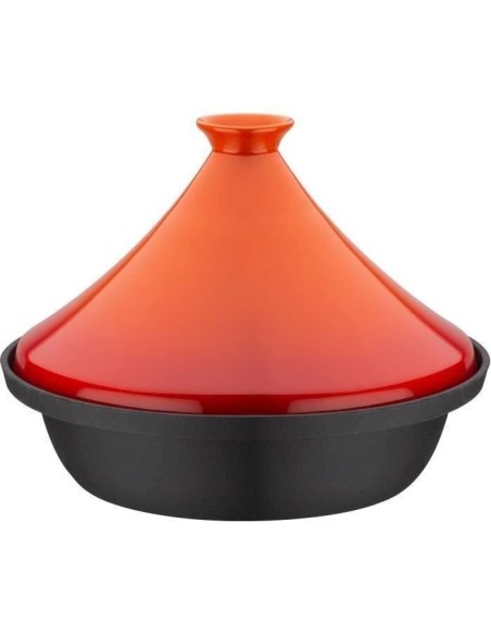 Tajine fonte massive - GSW - 30 x 22 cm - Couvercle céramique - Induction - Orange – GSW (Cocotte) | STORE PRO SHOP 