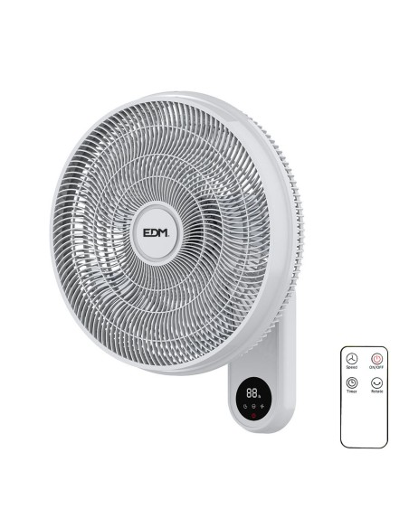 Ventilateur Mural EDM Blanc 50 W –  (Climatiseur) | STORE PRO SHOP 