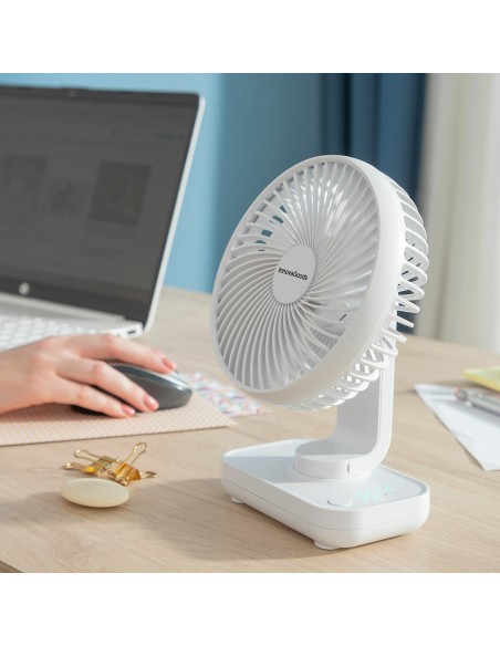 Ventilateur de Bureau Rechargeable Fanrec InnovaGoods Ø5,4'' 3600 mAh / 13,3 W – INNOVAGOODS (Climatiseur) | STORE PRO SHOP 