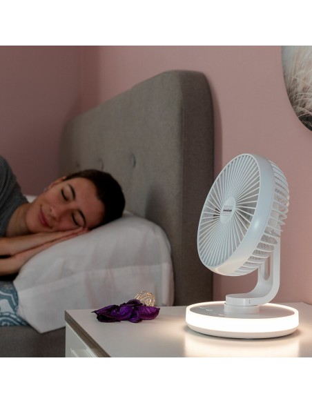 Ventilateur de Bureau Rechargeable avec LED FanLed InnovaGoods Ø6,6'' 4000 mAh – INNOVAGOODS (Climatiseur) | STORE PRO SHOP 