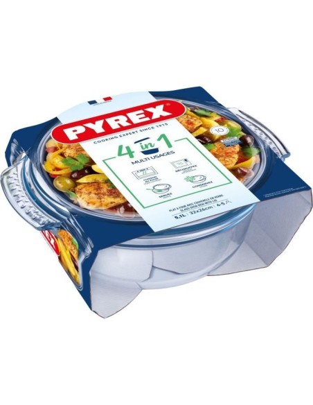Cocotte - PYREX - 1450074 - Ronde - En verre borosilicate - 5,1 litres - Adapté au congélateur et micro-ondes – PYREX (Cocotte) | STORE PRO SHOP 