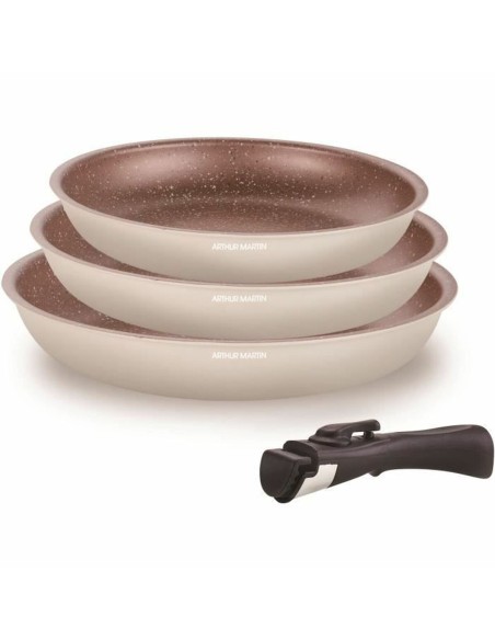 Ensemble de poêles Arthur Martin Crème Aluminium Ø 24 cm Ø 20 cm Ø 28 cm (3 Unités) –  (Poele - Sauteuse) | STORE PRO SHOP 