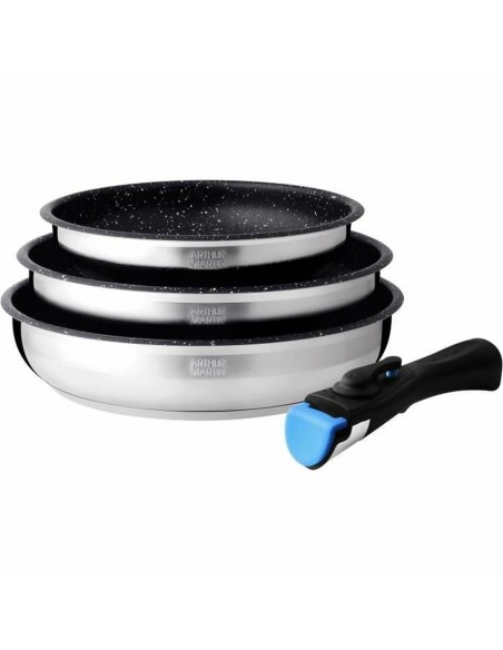 Poêle Arthur Martin Terracotta Acier inoxydable Ø 24 cm Ø 20 cm Ø 26 cm (3 Unités) –  (Poele - Sauteuse) | STORE PRO SHOP 