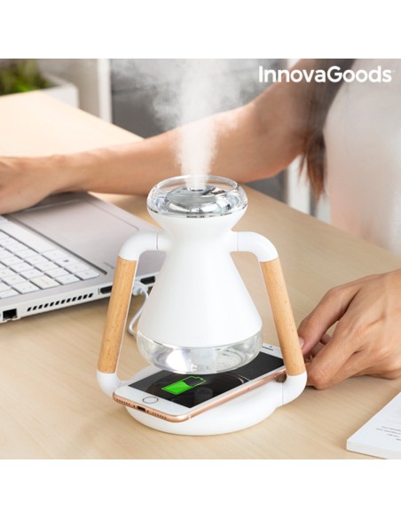 Humidificateur Diffuseur d'Arômes et Chargeur Sans Fil 3 en 1 Misvolt InnovaGoods – INNOVAGOODS (Humidificateur) | STORE PRO SHOP 