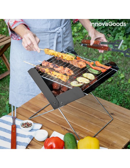 Mini-barbecue Pliable Portable pour Charbon Foldecue InnovaGoods – INNOVAGOODS (Barbecue) | STORE PRO SHOP 