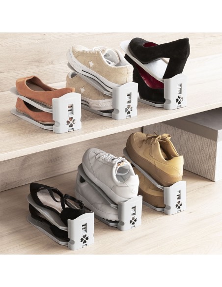 Range-chaussures Réglable Sholzzer InnovaGoods 6 Unités – INNOVAGOODS (Meuble A Chaussures) | STORE PRO SHOP 