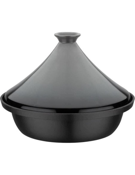 Tajine fonte massive - GSW - 30 x 22 cm - Couvercle céramique - Induction - Gris – GSW (Cocotte) | STORE PRO SHOP 
