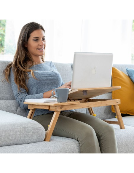 Table pliante d'appoint en bambou Lapwood InnovaGoods – INNOVAGOODS (Accessoires) | STORE PRO SHOP 