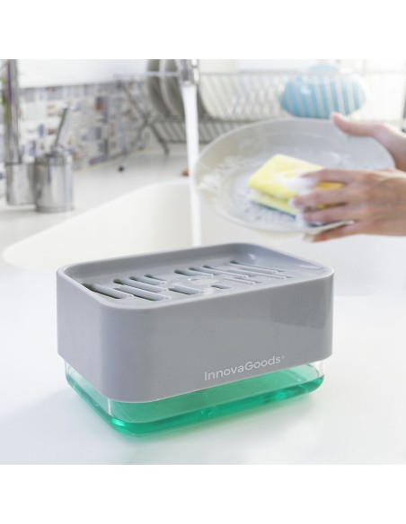 Distributeur de Liquide Vaisselle2 en 1 Pushoap InnovaGoods – INNOVAGOODS (Autres) | STORE PRO SHOP 