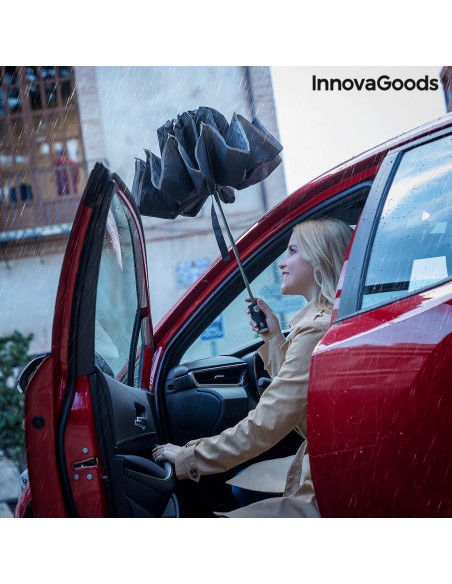 Parapluie Pliable à Fermeture Inversée avec LED Folbrella InnovaGoods – INNOVAGOODS (Parapluie) | STORE PRO SHOP 