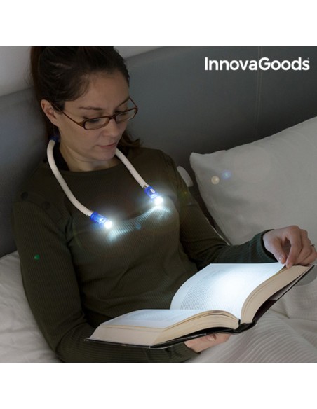 Lampe de Lecture LED pour Tour de Cou Nereled InnovaGoods – INNOVAGOODS (Neon - Eclairage Led) | STORE PRO SHOP 