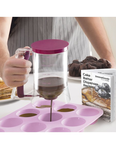 Carafe Distributrice de Pâte à Pâtisserie avec Livre de Recettes InnovaGoods – INNOVAGOODS (Moule A Gateau - Moule De Patisserie) | STORE PRO SHOP 
