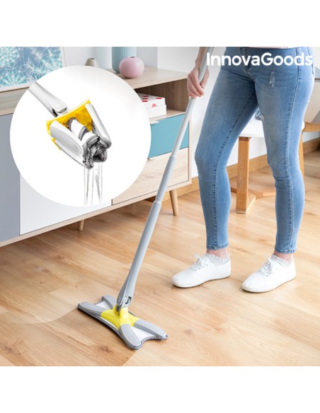 Balai Serpillère Auto-essorant en Microfibre Type X. Twop InnovaGoods – INNOVAGOODS (Balai - Balayette - Pelle) | STORE PRO SHOP 