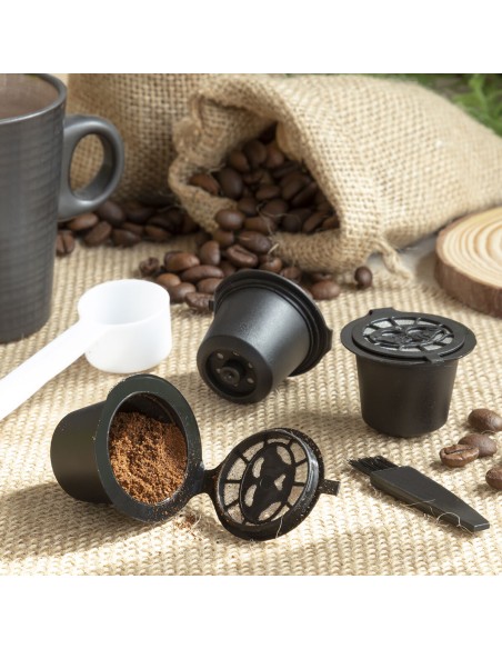 Jeu de 3 Capsules à Café Réutilisables Recoff InnovaGoods – INNOVAGOODS (Distributeur De Capsules Cafe - Distributeur De Capsule) | STORE PRO SHOP 