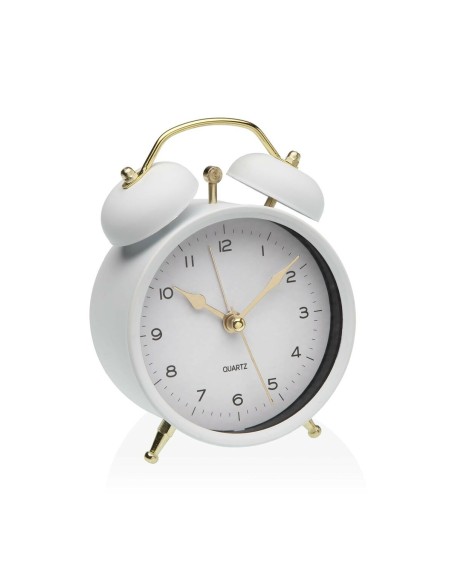 Pendule Réveil Versa Blanc Métal 5,4 x 13,5 x 9,7 cm – VERSA (Radio Reveil) | STORE PRO SHOP 