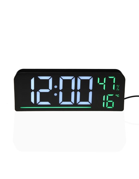 Pendule Réveil Versa Blanc Noir Vert – VERSA (Radio Reveil) | STORE PRO SHOP 
