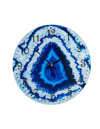Horloge Murale Marbre Bleu Verre 30 x 4 x 30 cm (4 Unités) – GIFT DECOR (Horloge - Pendule) | STORE PRO SHOP 