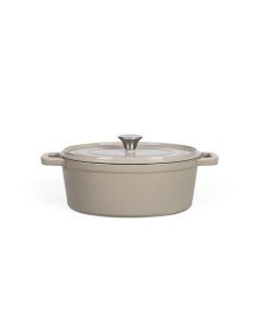 Cocotte ovale - LIVOO - MEP129G - 4,5 L - Fonte émaillée - Couvercle avec picots - Tous feux - 29 x 22 cm