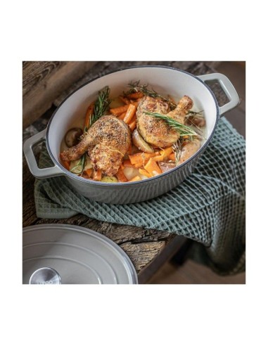 Cocotte ovale - LIVOO - MEP129G - 4,5 L - Fonte émaillée - Couvercle avec picots - Tous feux - 29 x 22 cm – LIVOO (Cocotte) | STORE PRO SHOP 