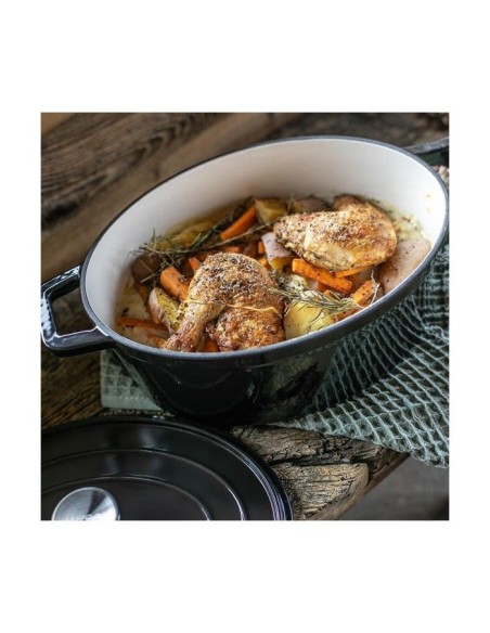 Cocotte ovale - LIVOO - MEP129N - 4,5 L - Fonte émaillée - Couvercle avec picots - Tous feux - 29 x 22 cm – LIVOO (Cocotte) | STORE PRO SHOP 
