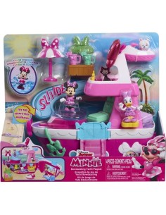 Jouet interactif - DISNEY MINNIE MOUSE - Le Yacht de Minnie - Yacht avec 14 accessoires, tenues changeantes et piscine