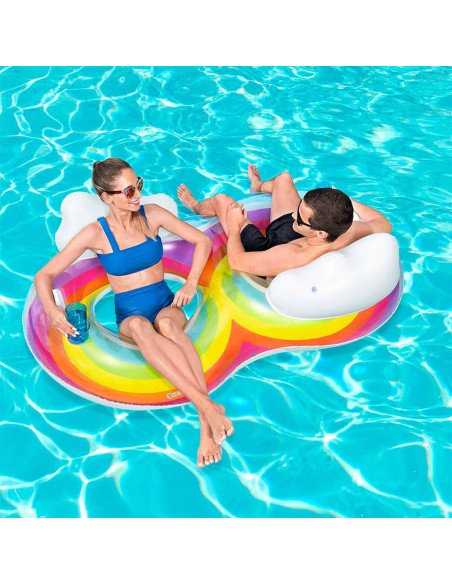 Roue gonflable Bestway 186 x 116 cm Arc-en-ciel – BESTWAY (Bouee - Brassard - Flotteur - Gonflable De Securite Enf) | STORE PRO SHOP 