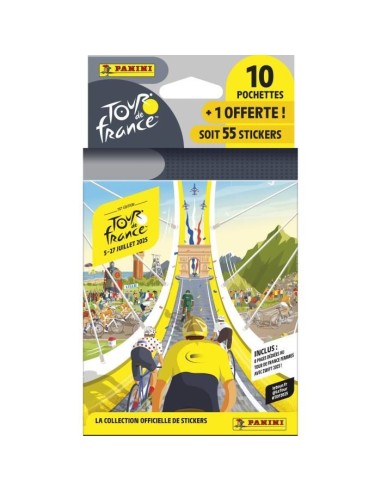 Blister - PANINI - TOUR DE FRANCE 2025 - 10 pochettes  1 offerte - 55 stickers – PANINI (Carte A Collectionner - Porte-carte A Collectionner - C) | STORE PRO SHOP 