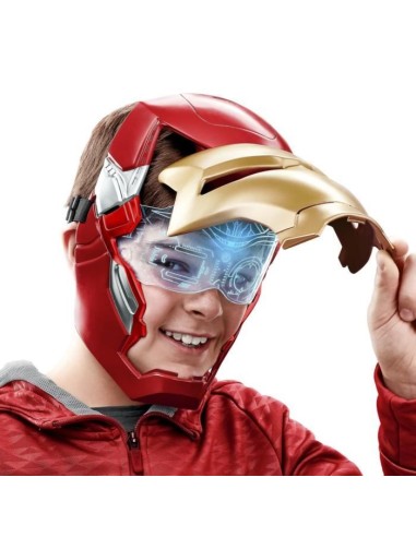 Masque électronique d'Iron Man a visiere mobile, avec effets lumineux, Pour enfnant pour se déguiser comme son héros préféré,  – HASBRO (Chapeau - Perruque - Couvre Chef - Accessoire De Tete) | STORE PRO SHOP 