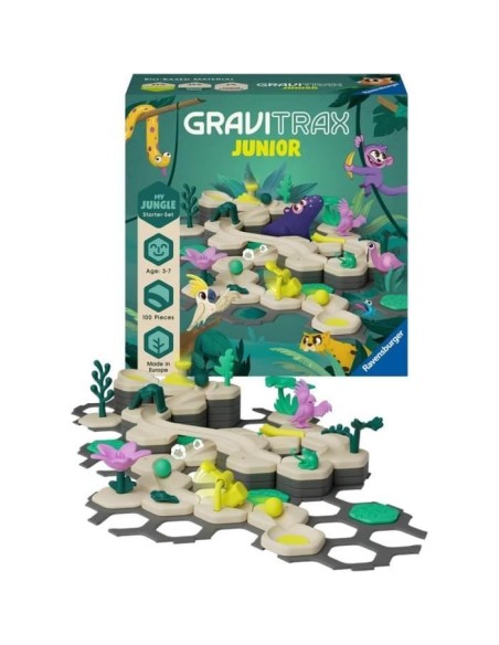 Gravitrax Junior - Starter Set My Jungle 97 pieces - Circuit de billes - Jeu de construction créatif - Ravensburger - Des 3 an – RAVENSBURGER (Circuit De Bille) | STORE PRO SHOP 