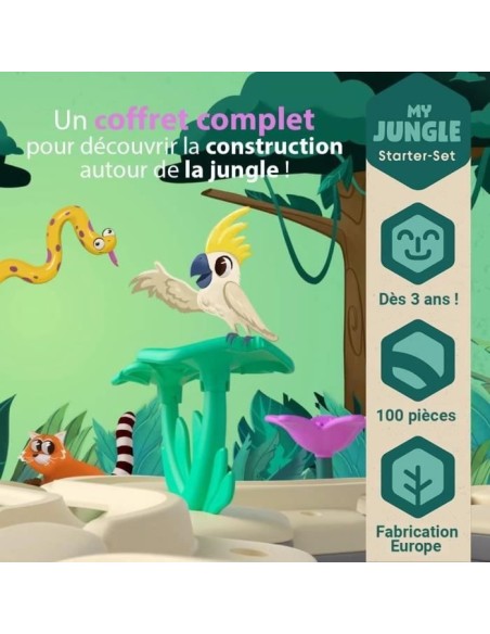 Gravitrax Junior - Starter Set My Jungle 97 pieces - Circuit de billes - Jeu de construction créatif - Ravensburger - Des 3 an – RAVENSBURGER (Circuit De Bille) | STORE PRO SHOP 