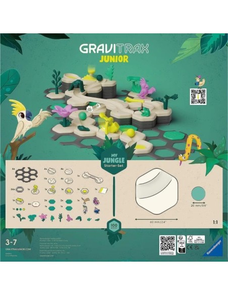 Gravitrax Junior - Starter Set My Jungle 97 pieces - Circuit de billes - Jeu de construction créatif - Ravensburger - Des 3 an – RAVENSBURGER (Circuit De Bille) | STORE PRO SHOP 