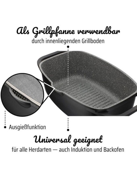 GSW Cocotte a induction Gourmet Granit - 6 l – GSW (Cocotte) | STORE PRO SHOP 