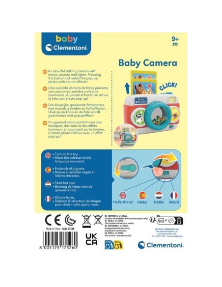 L'appareil photo de Bébé parlant CLEMENTONI – CLEMENTONI (Cle Eveil) | STORE PRO SHOP 