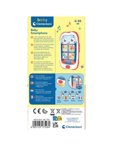 Le smartphone de Bébé parlant CLEMENTONI – CLEMENTONI (Cle Eveil) | STORE PRO SHOP 