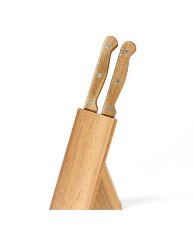 Set de 6 couteaux a steak avec support - LIVOO - MEC133 - 11 cm - Acier inoxydable - Epaisseur 1,2 mm - En bois d'acacia - 3 r – LIVOO (Couteau De Table) | STORE PRO SHOP 