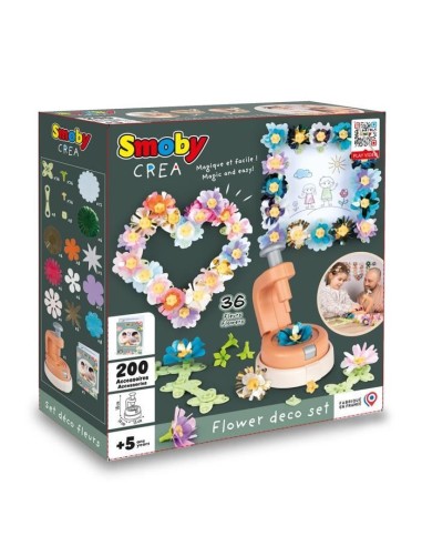 Smoby - Loisirs créatif - Set de création fleurs objets décoratifs - 200 accessoires - Fabriqué en France – SMOBY (Commercant - Marchande) | STORE PRO SHOP 
