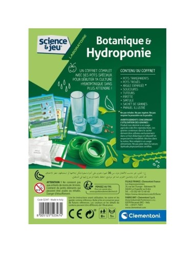 Clementoni - Science  Jeu - Botanique et hydroponie – CLEMENTONI (Decouverte Nature - Decouverte Animaux - Decouverte Ins) | STORE PRO SHOP 