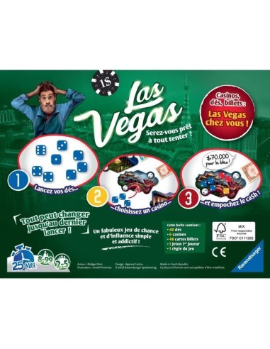 Las Vegas Jeu d'ambiance Ravensburger – RAVENSBURGER (Des - Jeu De Des) | STORE PRO SHOP 
