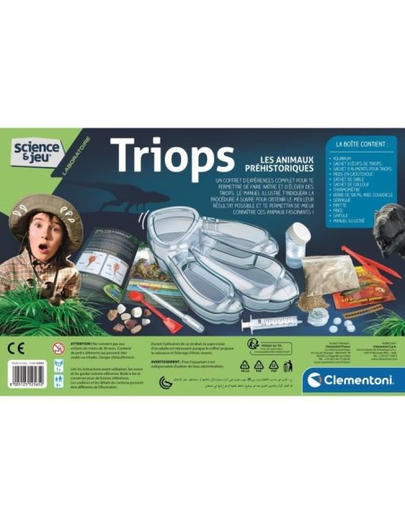 Clementoni - Science  Jeu - Triops – CLEMENTONI (Etude Histoire - Etude Geographie - Etude Archeologie) | STORE PRO SHOP 