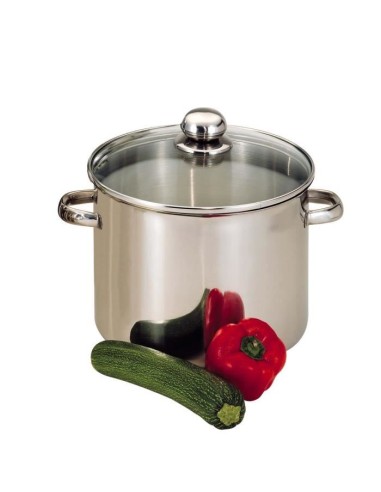 BAUMALU Traiteur inox  couvercle verre - 24 cm – BAUMALU (Faitout - Marmite) | STORE PRO SHOP 