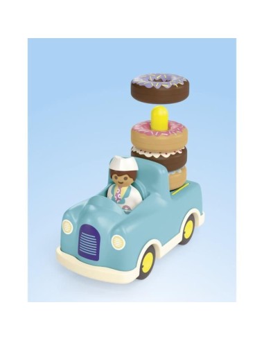 PLAYMOBIL JUNIOR - 71702 - Camion de donuts Junior – PLAYMOBIL (Figurine Miniature - Personnage Miniature) | STORE PRO SHOP 