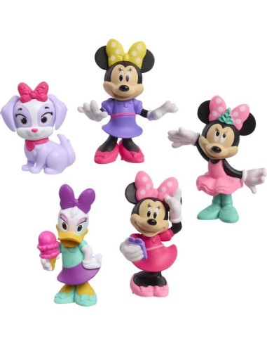 Figurines - DISNEY MINNIE MOUSE - Pack de 5 Figurines Minnie Mouse - Non articulées, 6 cm – AUCUNE (Figurine Miniature - Personnage Miniature) | STORE PRO SHOP 